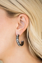 Load image into Gallery viewer, 5th Avenue Fashionista - Black Hoop Earring
