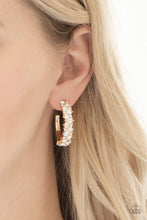 Load image into Gallery viewer, Glitter Galaxy - Gold Hoop Earring
