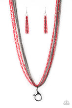 Load image into Gallery viewer, Colorfully Calamity - Red Lanyard
