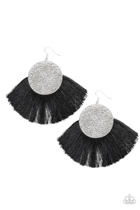 Foxtrot Fringe - Black Earrings