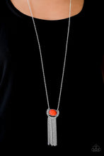 Load image into Gallery viewer, Fair-Weather FRINGE - Orange Necklace
