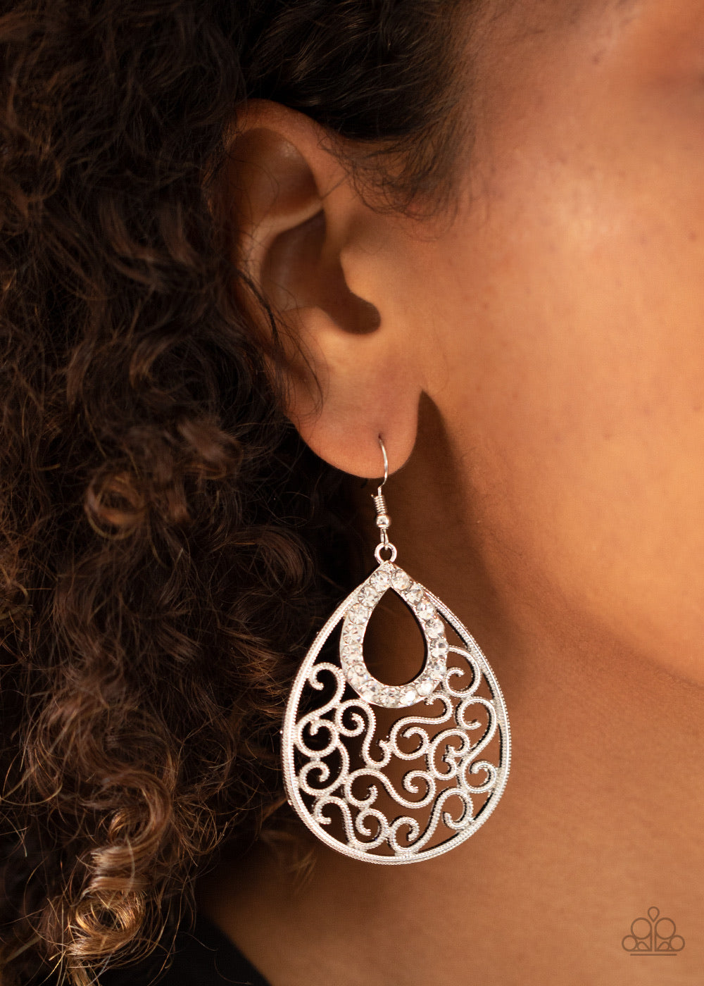 Seize The Stage - White Earring