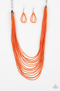 Peacefully Pacific - Orange Necklace