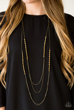 Load image into Gallery viewer, Shimmer Showdown - Brass Necklace
