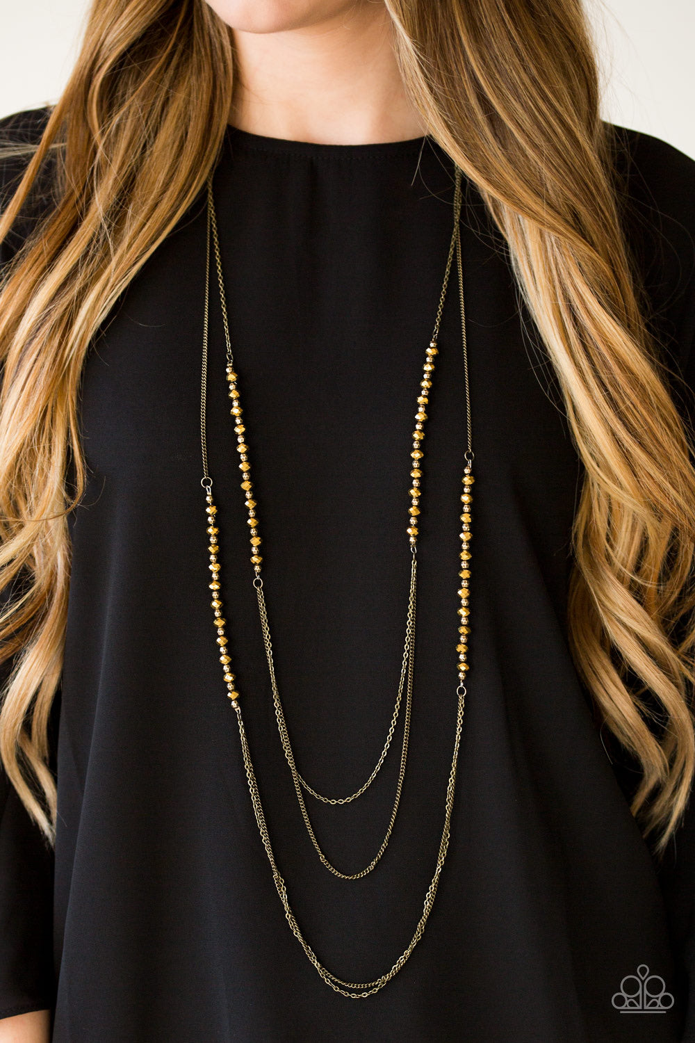 Shimmer Showdown - Brass Necklace