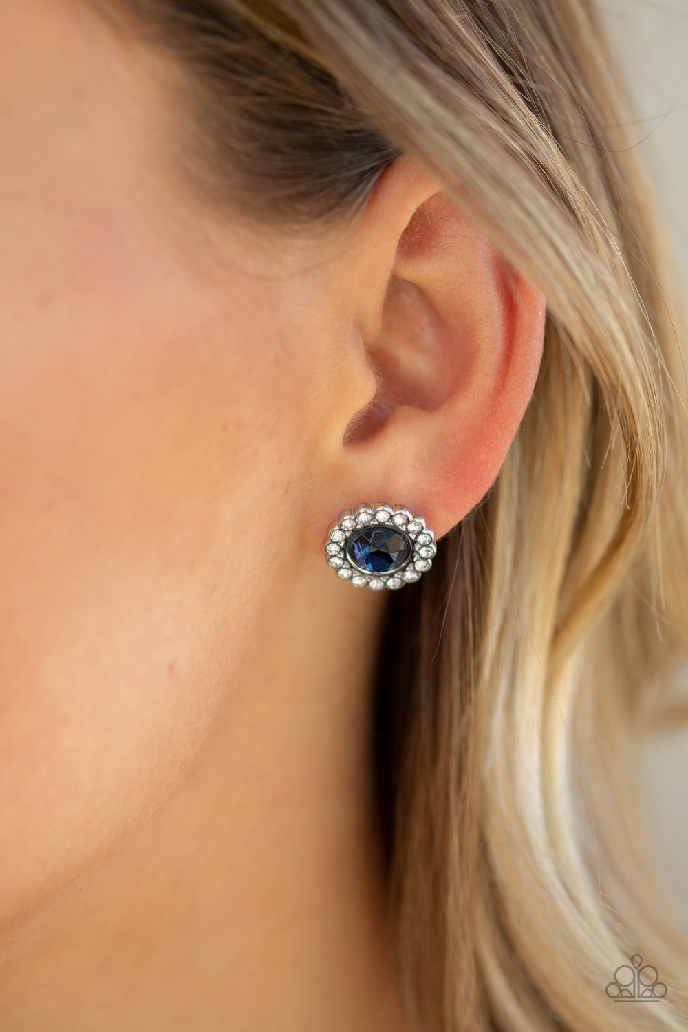 Floral Glow - Blue Post Earring