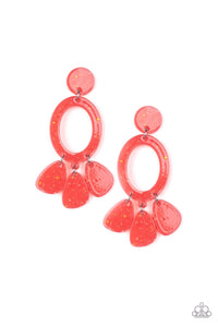 Sparkling Shores - Orange Earring