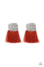 Load image into Gallery viewer, Plume Bloom - Orange Post Earring
