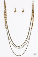 Load image into Gallery viewer, Shimmer Showdown - Brass Necklace
