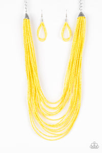 Peacefully Pacific - Yellow Necklace