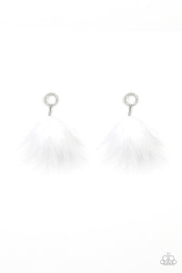 BOA Down - White Post Earring