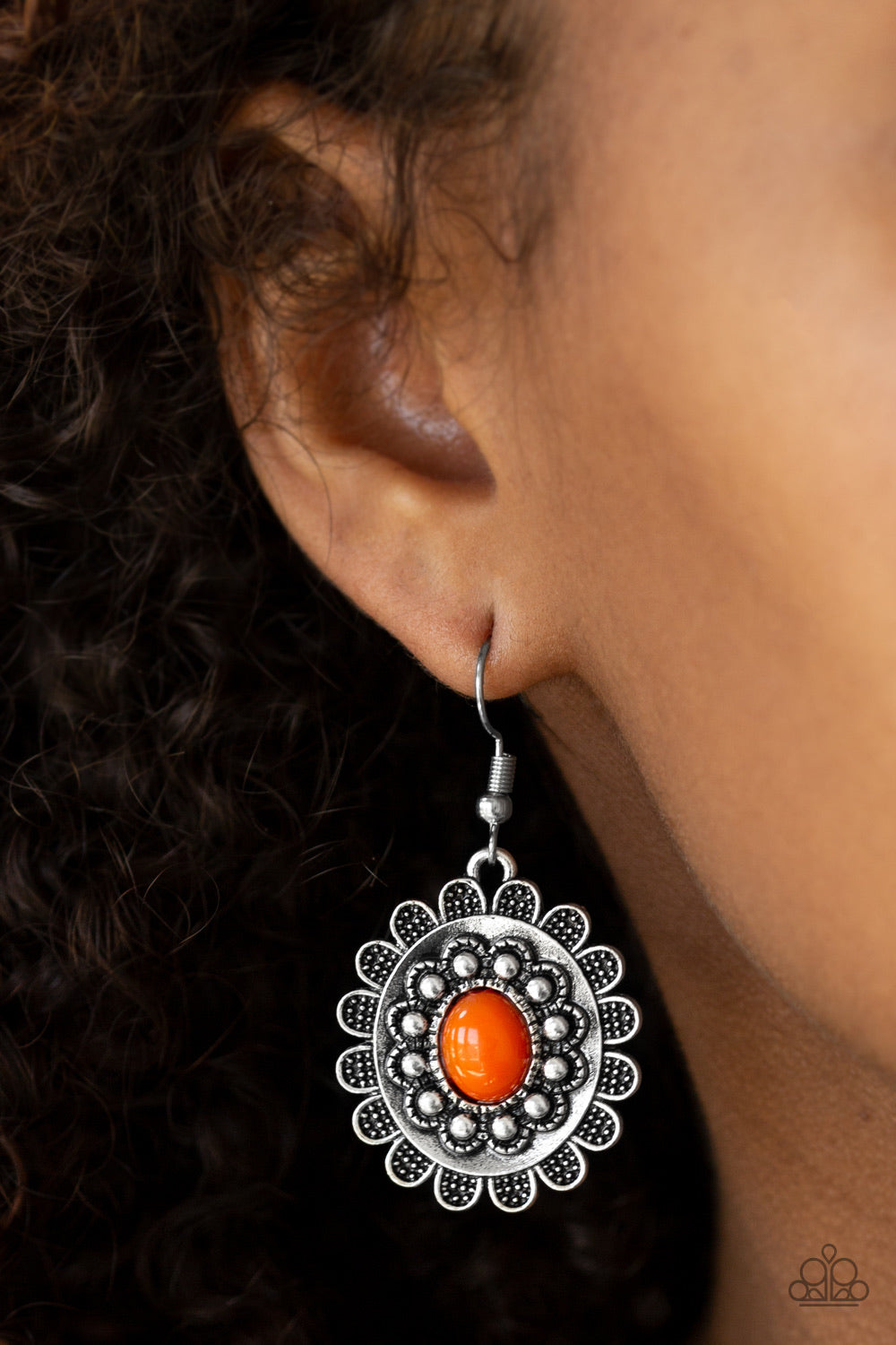 Summer Blooms - Orange Earring