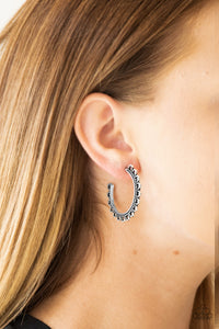 Bohemian Bliss - Silver Hoop Earring