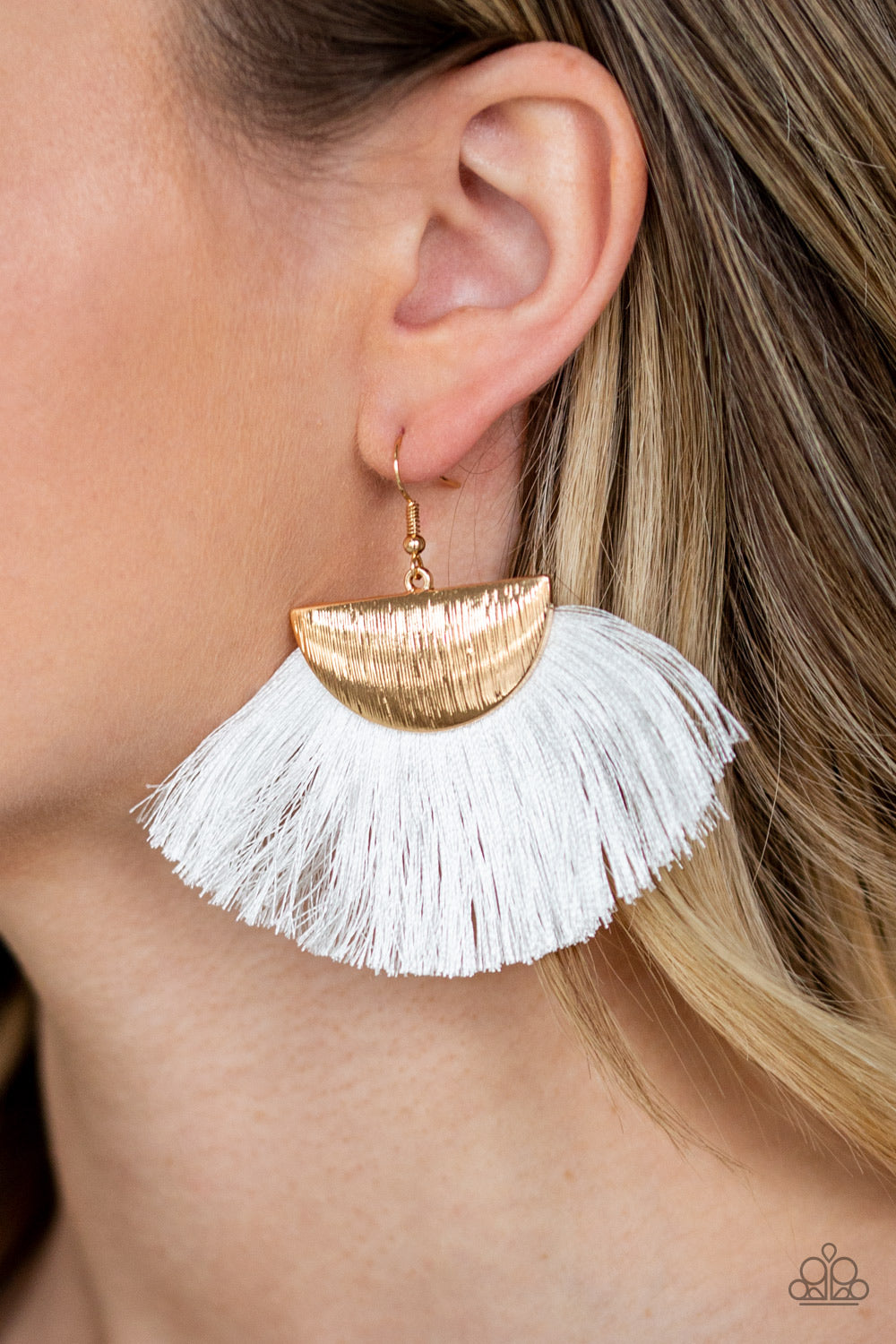 Fox Trap - White Earrings