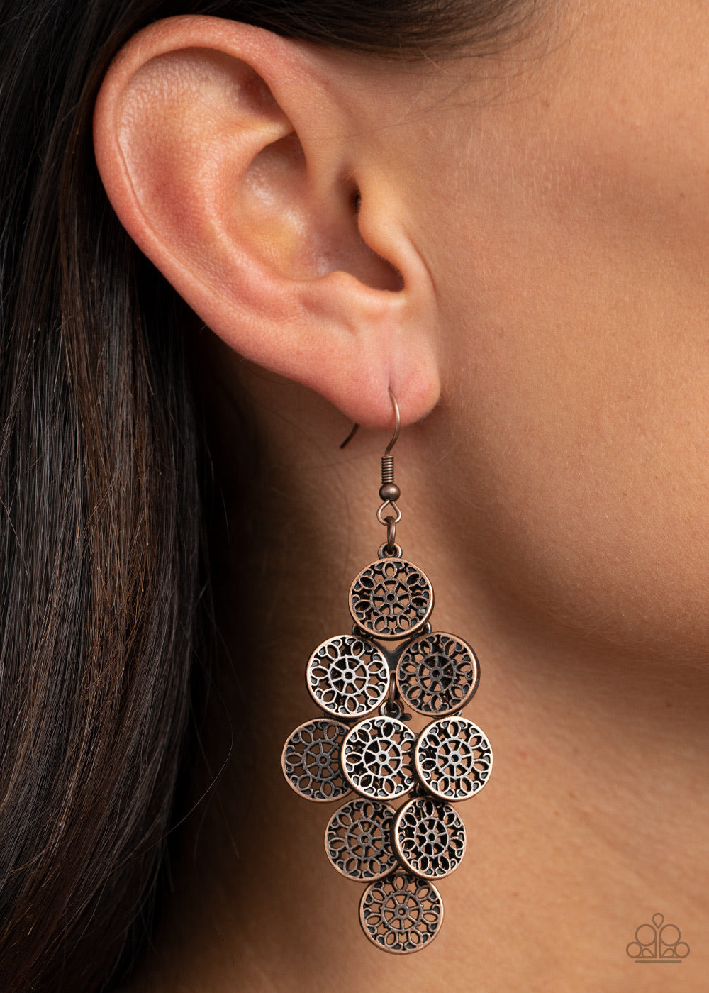 Blushing Blooms - Copper Earring