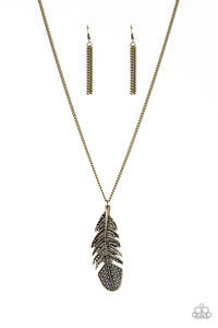 Free Bird - Brass Necklace