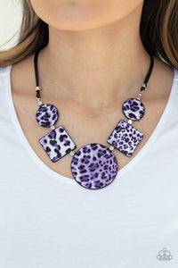 Here Kitty Kitty - Purple Necklace