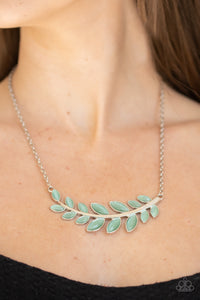 Frosted Foliage - Green Necklace