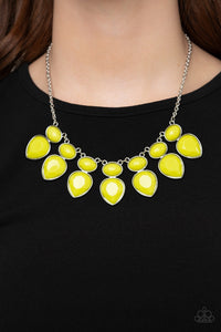 Modern Masquerade - Yellow Necklace