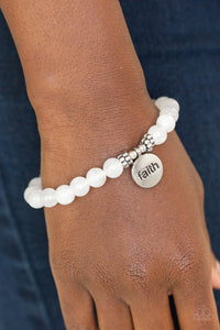 FAITH It, Till You Make It - White Urban Bracelet