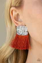 Load image into Gallery viewer, Plume Bloom - Orange Post Earring
