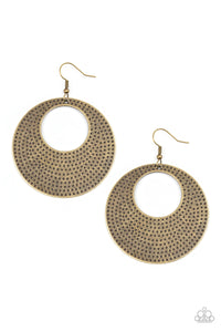 Dotted Delicacy - Brass Earrings