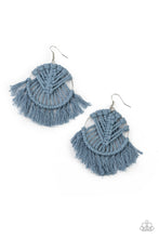 Load image into Gallery viewer, All About MACRAME - Blue Earring
