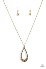 Load image into Gallery viewer, Teardrop Tease - Brass Necklace
