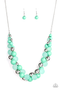 Bubbly Brillance - Green Necklace