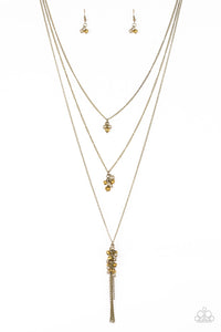 Crystal Cruiser - Brass Necklace