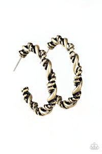 Plainly Panama - Brass Hoop Earring