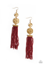 Load image into Gallery viewer, Lotus Gardens - Red Earring
