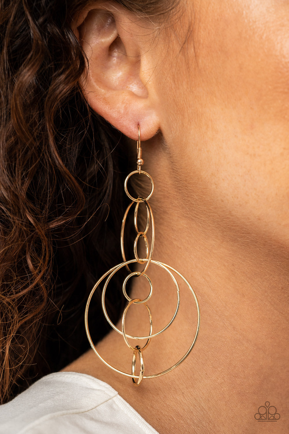 Running Circles Around You - Gold Earring