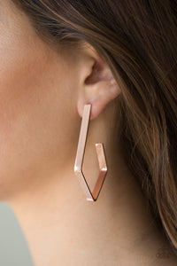 Geo Grand - Copper Earrings