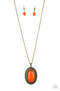 Practical Prairie - Orange Necklace