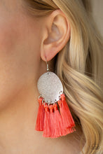 Load image into Gallery viewer, Tassel Tribute - Orange Earrings
