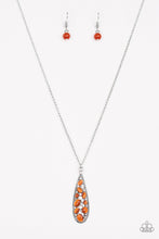 Load image into Gallery viewer, Teardrop Treasure - Orange Necklace
