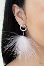 Load image into Gallery viewer, BOA Down - White Post Earring
