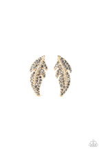 Load image into Gallery viewer, Feathered Fortune - Gold Post Earring
