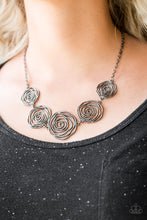 Load image into Gallery viewer, Rosy Rosette - Black Necklace
