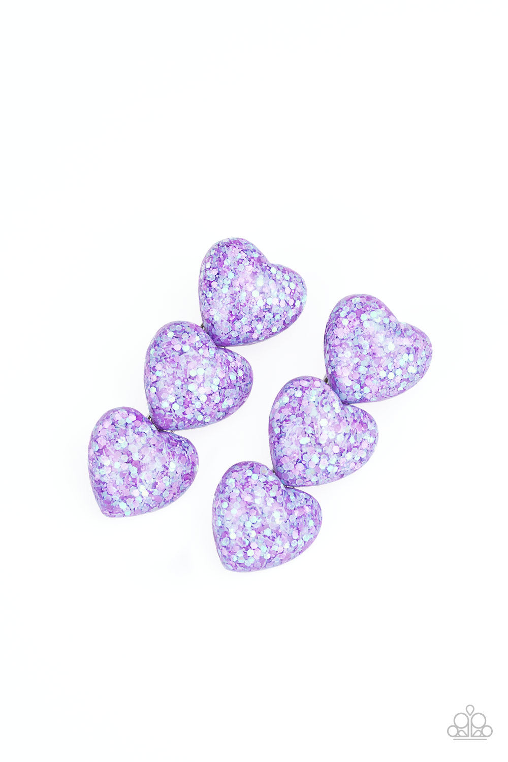 Heart Full Of Confetti - Purple Hair Clip