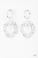 Load image into Gallery viewer, Confetti Congo - White Post Earring
