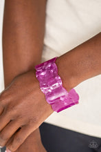 Load image into Gallery viewer, Retro Ruffle - Purple Bracelet
