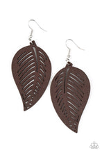 Load image into Gallery viewer, Tropical Foliage - Brown Earring
