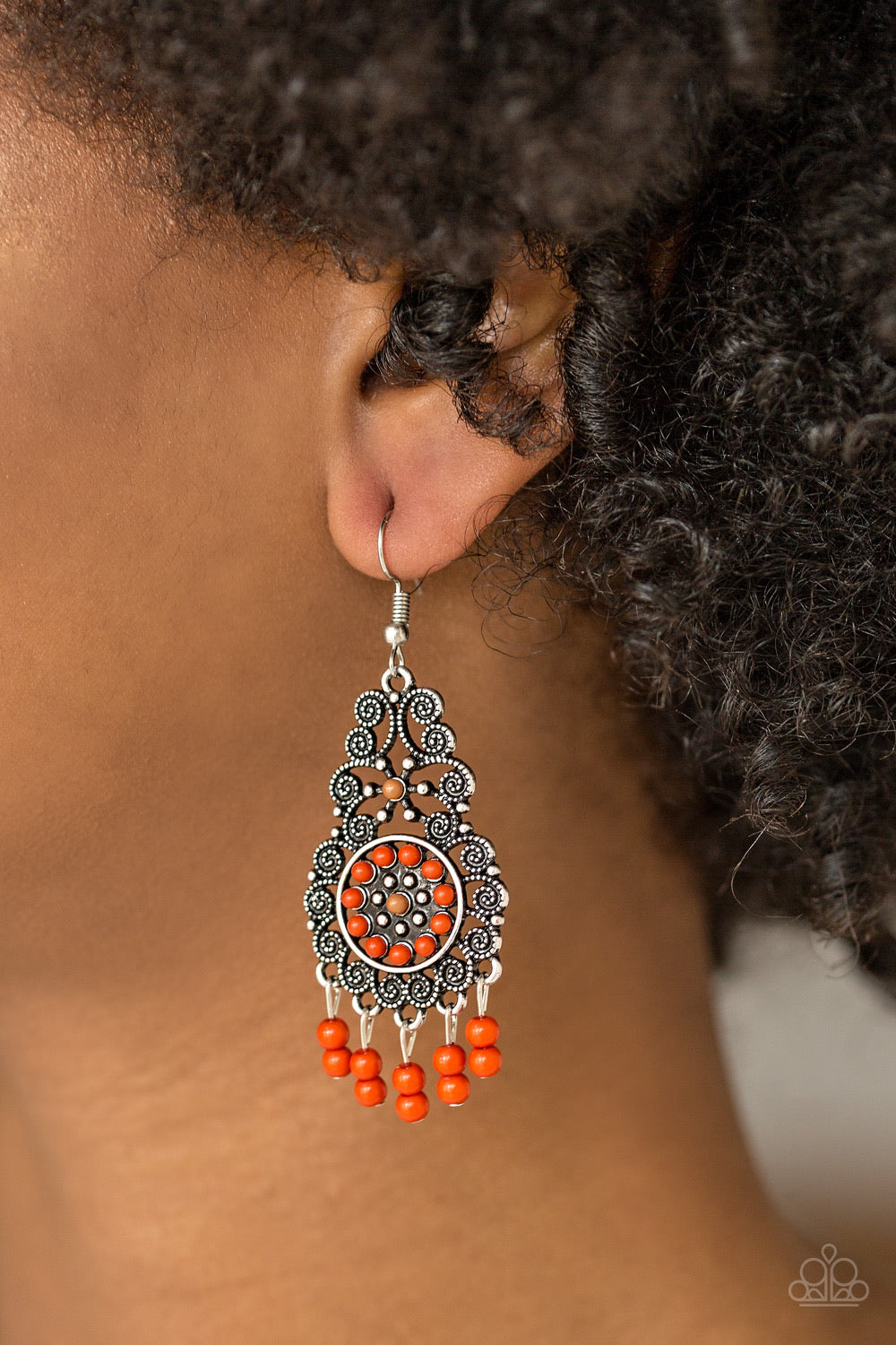 Courageously Congo - Orange Earring