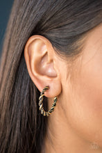 Load image into Gallery viewer, Plainly Panama - Brass Hoop Earring
