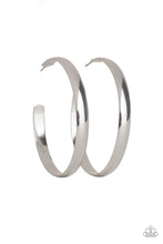 Load image into Gallery viewer, Making Laps - Silver Hoop Earrings
