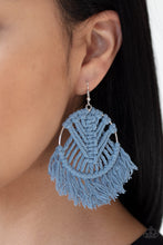 Load image into Gallery viewer, All About MACRAME - Blue Earring
