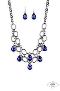 Show-Stopping Shimmer - Blue Necklace