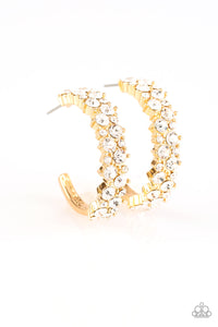 Glitter Galaxy - Gold Hoop Earring